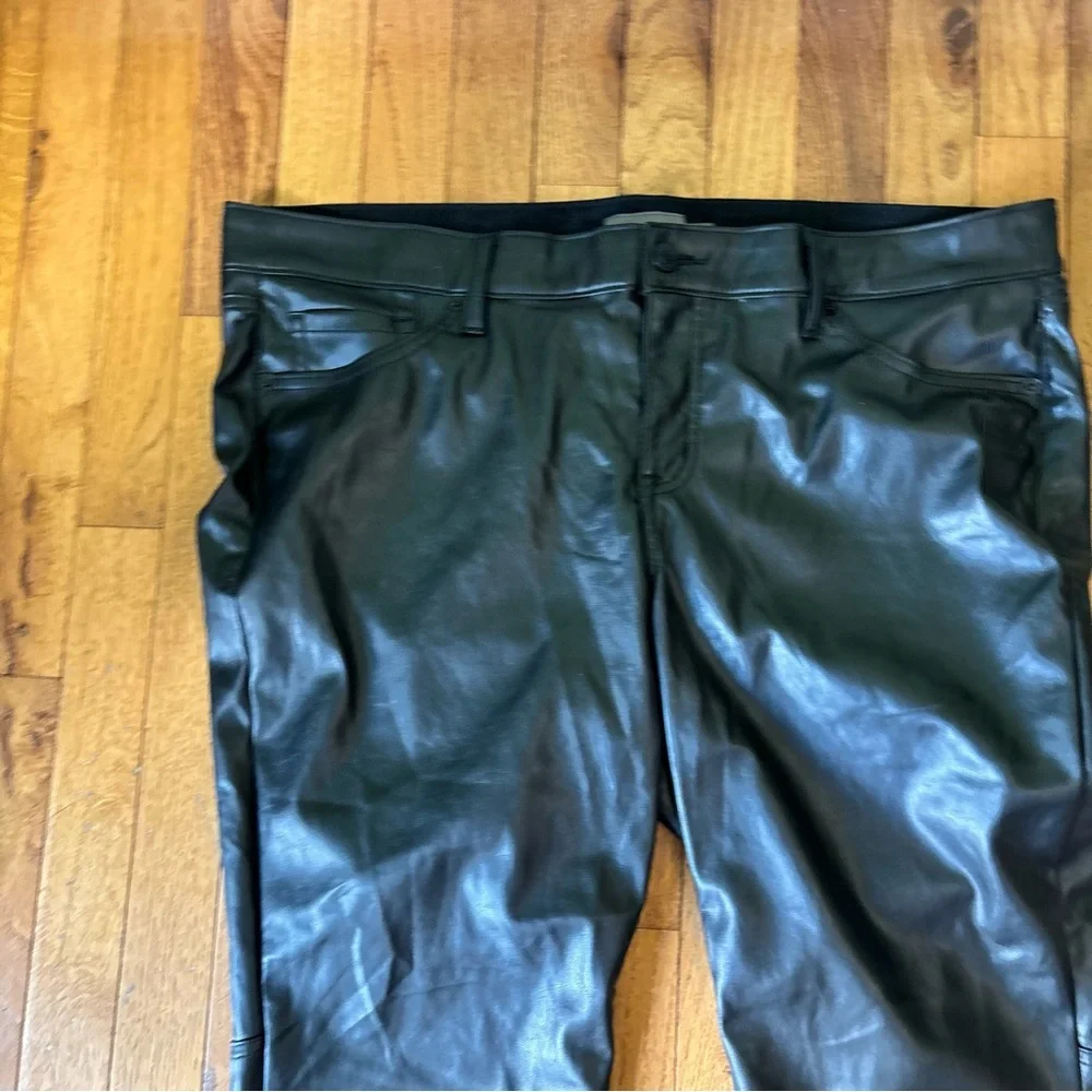 TORRID BLACK FAUX LEATHER HIGH RISE PANTS SIZE 18 - Picture 6 of 7